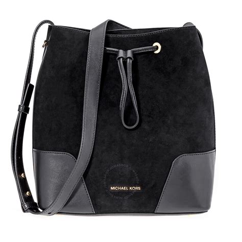 michael kors cary medium bucket bag black|Michael Kors small bucket bag.